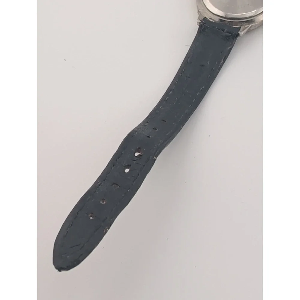 Vintage Gitano Women's Watch 26mm Case Black Leather Band- New Battery